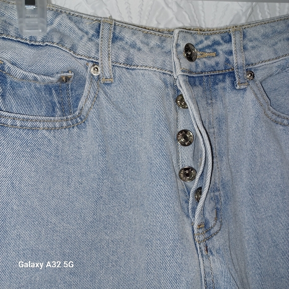 Adika Women Size M Blue Flare Wide Leg Jeans - Picture 9 of 16